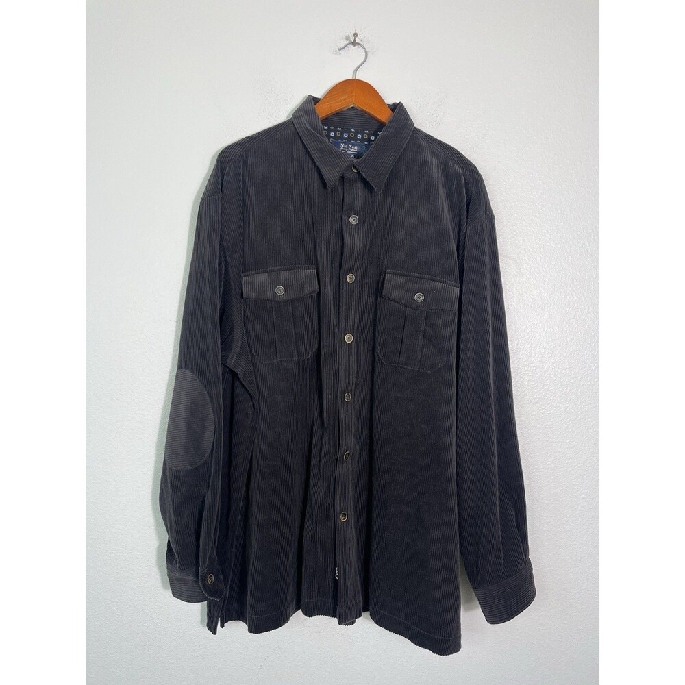 Nat Nast Luxury Originals American Fit Mens XXL Corduroy Shirt Jacket Brown NEW - Picture 2 of 7